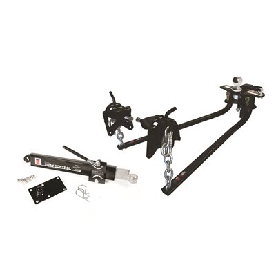 Camco Weight Distribution Hitch, Fully Assembled, Round Bar, 1200 Pound Tongue Weight, With Shank – 48069