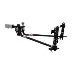 Camco Weight Distribution Hitch, Elite-S, Round Bar, 1000 Pound Maximum Tongue Weight, 10000 Pound Maximum Gross Trailer Weight – 48192