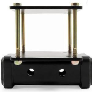 Camco Bike Rack Bumper Mount Adapter, Trailer Hitch Rear, Bumper Mount/ No Drill Clamp Mounting, Fits 4 Inch Square Bumper, Black – 48473
