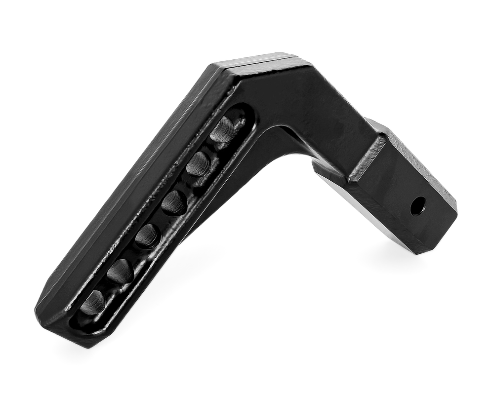 Camco Weight Distribution Hitch Shank, Adjustable Hi/ Low, 12 Inch Shank Length, 5.75 Inch Drop, 6 Mounting Holes – 48652