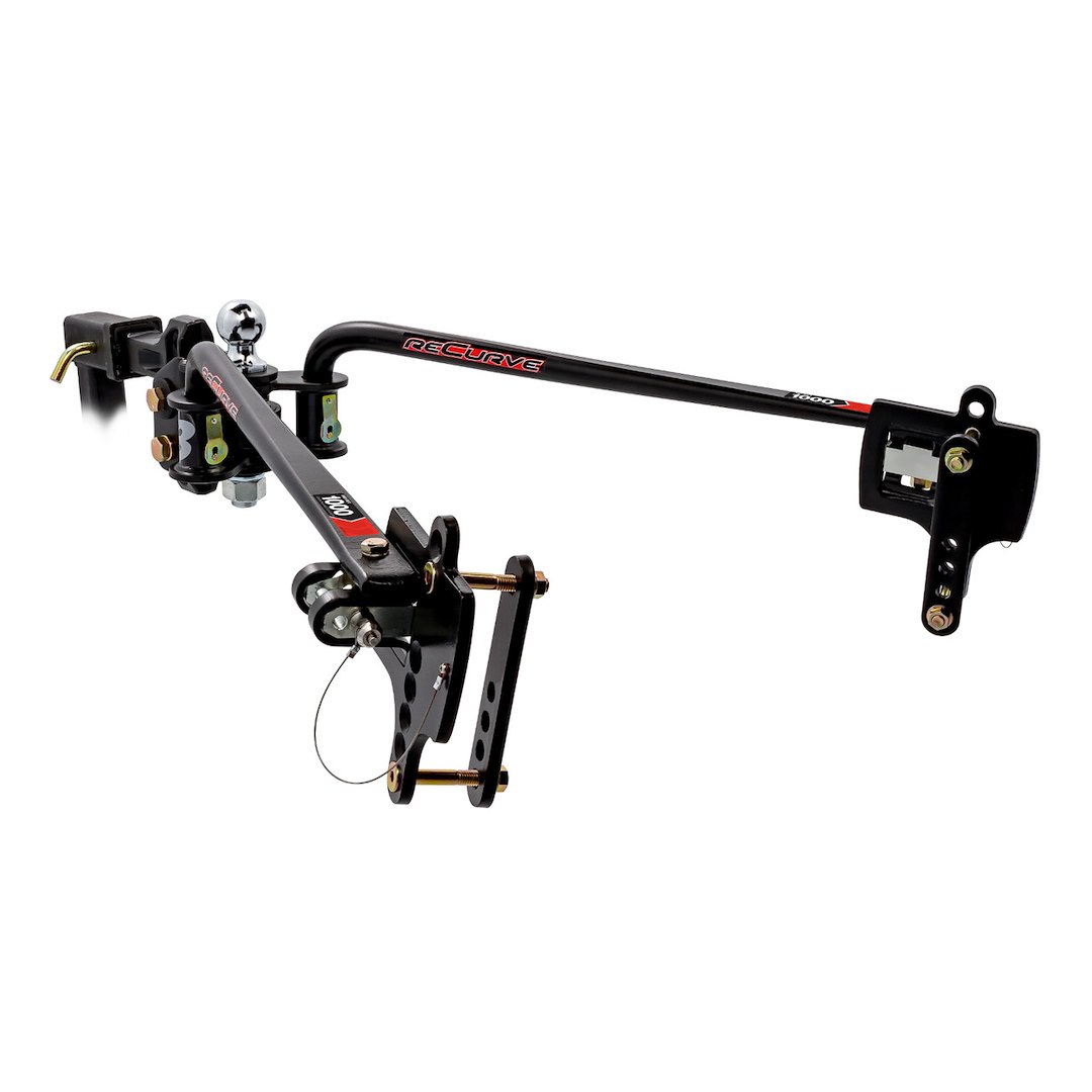 Camco Weight Distribution Hitch, Recurve R3, Trunnion Bar, 1000 Pound Tongue Weight/ 1200 Pound Maximum Tongue Weight – 48752