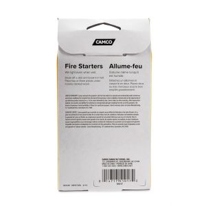 Camco Campfire Starter, Stick Type, Package of 12, With English/ French Language Package – 51017