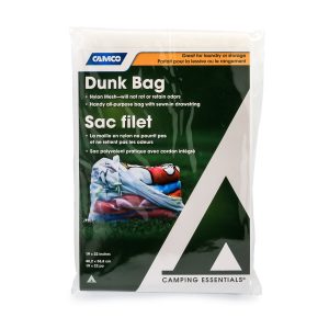 Camco Gear Bag, Dunk Bag, 19 X 22 Inch, Drawstring Closure, White, Nylon Mesh – 51031