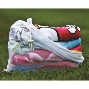 Camco Gear Bag, Dunk Bag, 19 X 22 Inch, Drawstring Closure, White, Nylon Mesh – 51031
