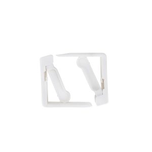 Camco Tablecloth Clamp, For Tables Up to 1-1/2 Inch Thick, White, Plastic, Spring Loaded, Package of 4 – 51077