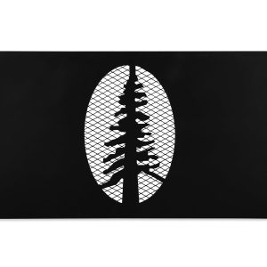 Camco Fire Ring, 27 Inch Diameter, With Tree Cut-Outs, 6 Piece Hinged Design, Steel, With Storage Bag – 51091