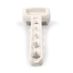Camco Tent Peg Mallet, Use to Drive Tent Pegs Into the Ground/ Remove Tent Pegs, White, Plastic, With Built IN Tent Peg Puller – 51094