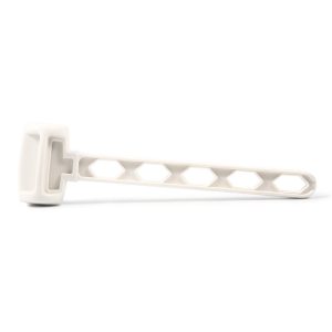 Camco Tent Peg Mallet, Use to Drive Tent Pegs Into the Ground/ Remove Tent Pegs, White, Plastic, With Built IN Tent Peg Puller – 51094