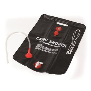 Camco Camp Shower, 20 Liter (5.28 Gallon) Capacity, Gravity Powered, Solar Heated – 51368