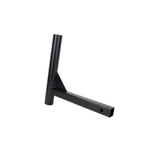 Camco Flagpole Mount, 2 Inch Receiver Hitch Mount, For Flag Poles Up to 2-11/32 Inch Diameter, Holds Single Flag, Black, Powder Coated Steel – 51611
