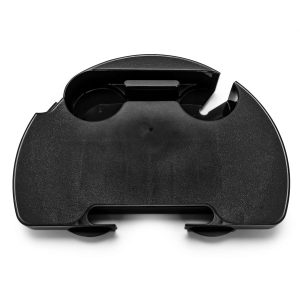 Camco Chair Side Tray, Fits Zero Gravity Recliners, With 2 Cup Holders, Black, Polypropylene with UV Protection – 51834