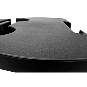 Camco Chair Side Tray, Fits Zero Gravity Recliners, With 2 Cup Holders, Black, Polypropylene with UV Protection – 51834