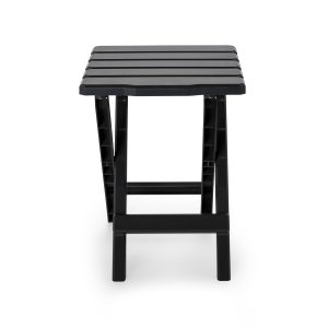 Camco Table, Adirondack, 12 Inch Length X 14 Inch Width X 15 Inch Height, 30 Pound Weight Capacity, Folding, Charcoal, Plastic – 51881