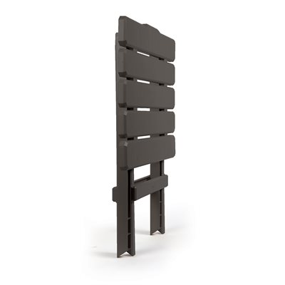 Camco Table, Adirondack, 18 Inch Length X 15 Inch Width X 19-1/2 Inch Height, 40 Pound Weight Capacity, Folding, Charcoal, Plastic – 51885