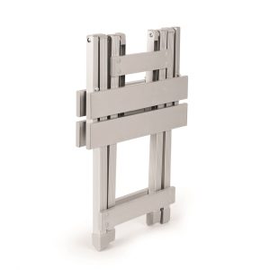 Camco Table, 12 Inch Length X 9-3/4 Inch Width X 16-1/2 Inch Height, 130 Pound Weight Capacity, Folding, Aluminum – 51890