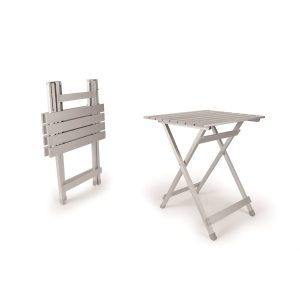 Camco Table, 19-1/2 Inch Length X 20 Inch Width X 24-1/4 Inch Height, 110 Pound Weight Capacity, Folding, Aluminum – 51891