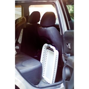 Camco Collapsible Container, Utility Basket, 18 Inch Width X 24 Inch Length, White/ Gray, Waterproof Material – 51903