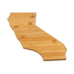 Camco Cutting Board, Countertop Use, Natural, Bamboo, State of California Shape, Natural Antibacterial Properties and Moisture Resistant – 53110