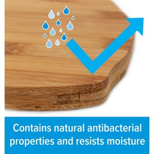 Camco Cutting Board, Countertop Use, Natural, Bamboo, State of California Shape, Natural Antibacterial Properties and Moisture Resistant – 53110