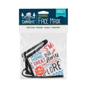 Camco Face Mask, Life Is Better at the Campsite ™, Protects from Airborne Particulates, 2 Layer, 6-3/4 Inch Length X 4-3/4 Inch Width – 53412