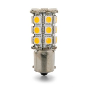 Camco Backup Light Bulb – LED, 1156, Replaces 1156 (BA15S)/ 1141/ 1073/ 93 Style Bulbs, 27-Diode/ 285 Lumen, 12 Volt, Bright White, Single – 54605