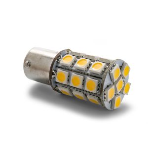 Camco Backup Light Bulb – LED, 1156, Replaces 1156 (BA15S)/ 1141/ 1073/ 93 Style Bulbs, 27-Diode/ 285 Lumen, 12 Volt, Bright White, Single – 54605