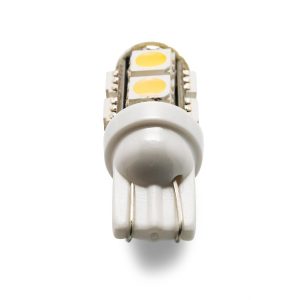 Camco Backup Light Bulb – LED, 921, Replaces 921 (T10 Wedge)/ 922/ 912 Style Bulbs, 9-Diode/ 95 Lumen, 12 Volt, Bright White, Single – 54623