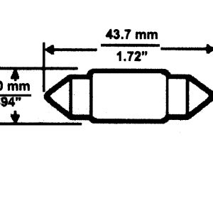 Camco Interior Door Light Bulb, 3175 Auto Interior, Package of 2 – 54859