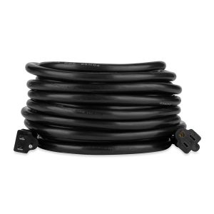 Camco Extension Cord, 120 Volt Extension Cord, 5-15P/ 5-15R, 15 Amp, 14 Gauge Wire, 30 Foot Length, Black, Without Plug Head Handle – 55142