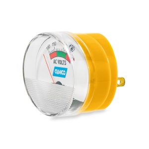 Camco Line Voltage Monitor, Provides a Continuous and Accurate Reading of AC Line Voltage, Plug IN Wall Socket, 120 Volt, Analog Display – 55263