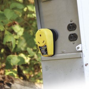 Camco Circuit Analyzer, Identifies Improper or Faulty Wiring IN 3 Wire Receptacles, 30 Amp, With Lighted Fault Indicator, With Surge Protector – 55310