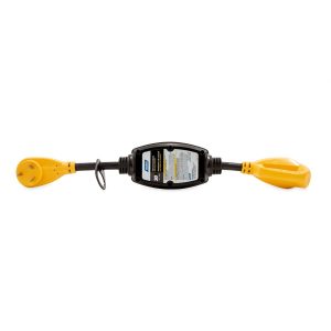 Camco Circuit Analyzer, Identifies Improper or Faulty Wiring IN 30 Amp Male to 30 Amp Female, With Lighted Fault Indicator – 55312