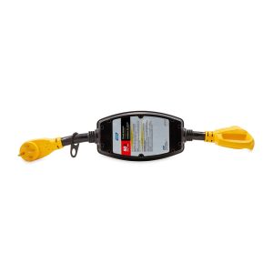 Camco Circuit Analyzer, Identifies Improper or Faulty Wiring IN 50 Amp Male to 50 Amp Female, With Lighted Fault Indicator – 55313