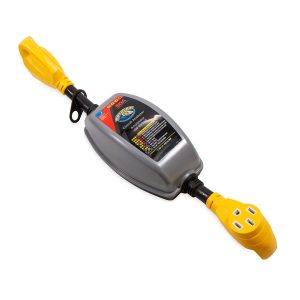 Camco Circuit Analyzer, Identifies Improper or Faulty Wiring IN 50 Amp Male to 50 Amp Female, With Lighted Fault Indicator – 55313