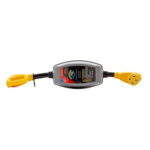 Camco Circuit Analyzer, Identifies Improper or Faulty Wiring IN 50 Amp Male to 50 Amp Female, With Lighted Fault Indicator – 55313