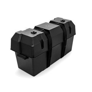 Camco Battery Box, Fits Two 6V Group GC2 Batteries or Two 12V Group 24/ 24M Batteries – 55374