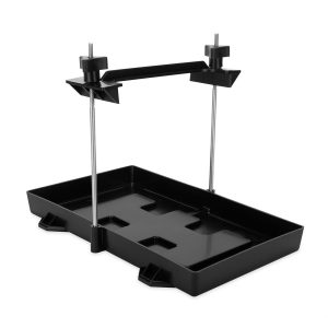 Camco Battery Tray, Fits Group 27, 30 and 31 Batteries, Heavy Duty Acid Resistant Plastic with Stainless Steel Hardware – 55404