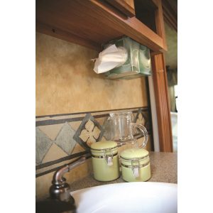 Camco Facial Tissue Holder, Pop-A-Tissue, Holds Most Boutique Size Tissue Brands, Under Cabinet Screw IN Mount, Clear, Plastic – 57101