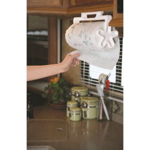 Camco Paper Towel Holder, Pop-A-Towel, Holds Single Roll of Paper Towels for Dispensing – 57111