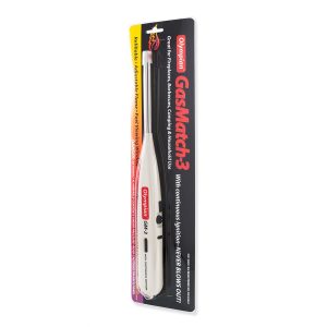 Camco Lighter, Olympian Gas Match, 14-3/4 Inch Length, Continuous Battery Ignition, With Flexible Shaft, Refillable, With Adjustable Flame – 57433