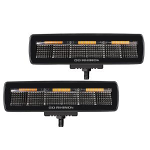 Camco Light Bar, Blackout Series, LED Bulb, 6 Inch Length, Flood Beam, Osrams Lens, Black Aluminum Housing, Surface Mount, Set of 2 – 59072