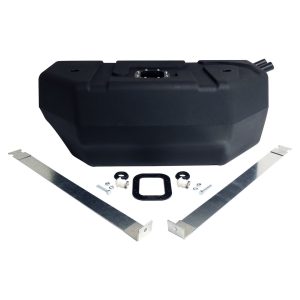 Crown Automotive Fuel Tank, 20 Gallon Capacity, Gasoline, Plastic, With Upper Straps/ Sending Unit Gasket/ 2 Vent Valves/ 2 Vapor Seals – 52002633PLK