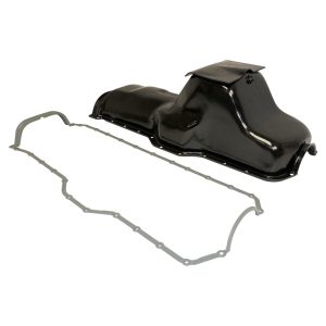 Crown Automotive Oil Pan, Without Windage Tray, Without Baffle, Black, Steel, With Skid Plate and Oil Pan Gasket – 3243152K