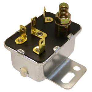 Crown Automotive Starter Relay, Metal/Plastic, Black/Silver, 4 Spade Terminals and 1 Threaded Post – 33003934