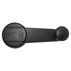 Crown Automotive Window Crank Handle, OEM Replacement, Black, Plastic, Black Knob, Single – 35025104