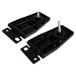 Crown Automotive Rear Window Hinge, OEM Replacement, Painted, Black, Steel, Set of 2 – 5013722K