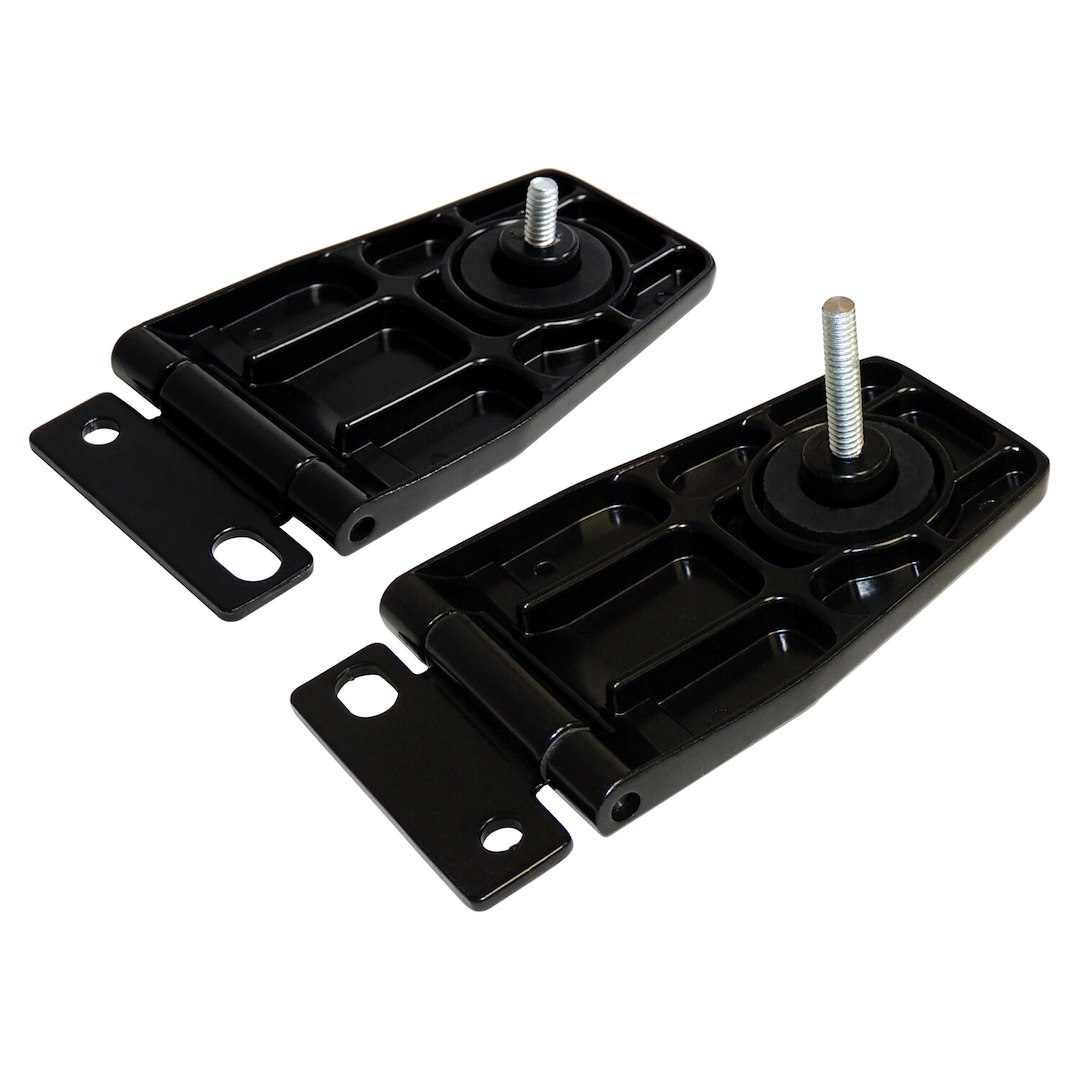 Crown Automotive Rear Window Hinge, OEM Replacement, Painted, Black, Steel, Set of 2 – 5013722K