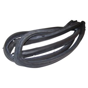 Crown Automotive Door Weather Strip, Direct-Fit, Full Steel Door Strip, Black – 5017462AF