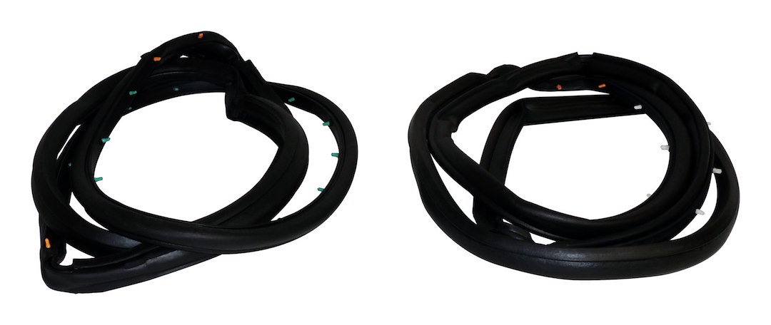 Crown Automotive Door Weather Strip, Direct-Fit, Full Steel Door Strip, Black – 5017462K