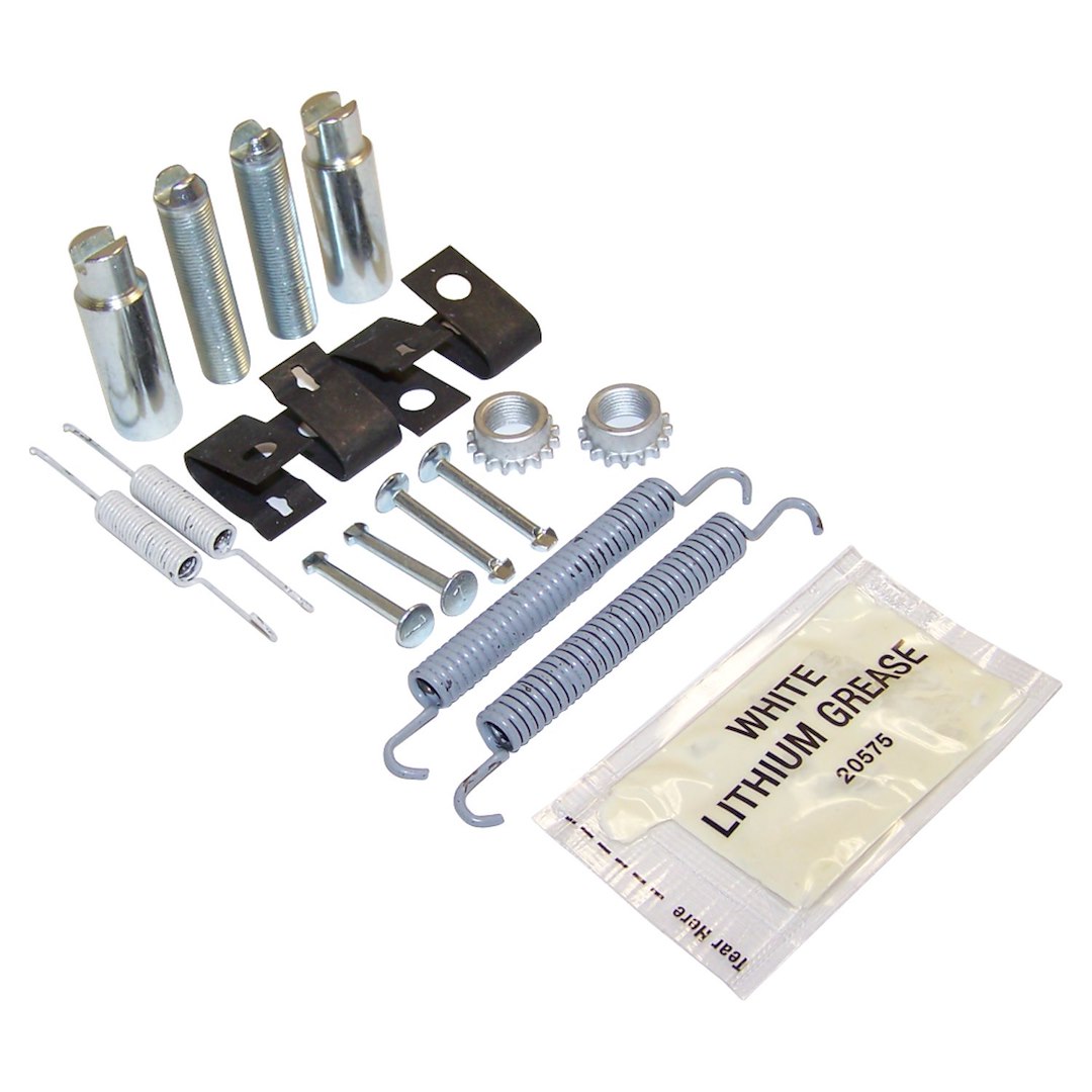 Crown Automotive Parking Brake Hardware Kit, Steel, With Springs/ Pins/ Adjusters – 5086930HK